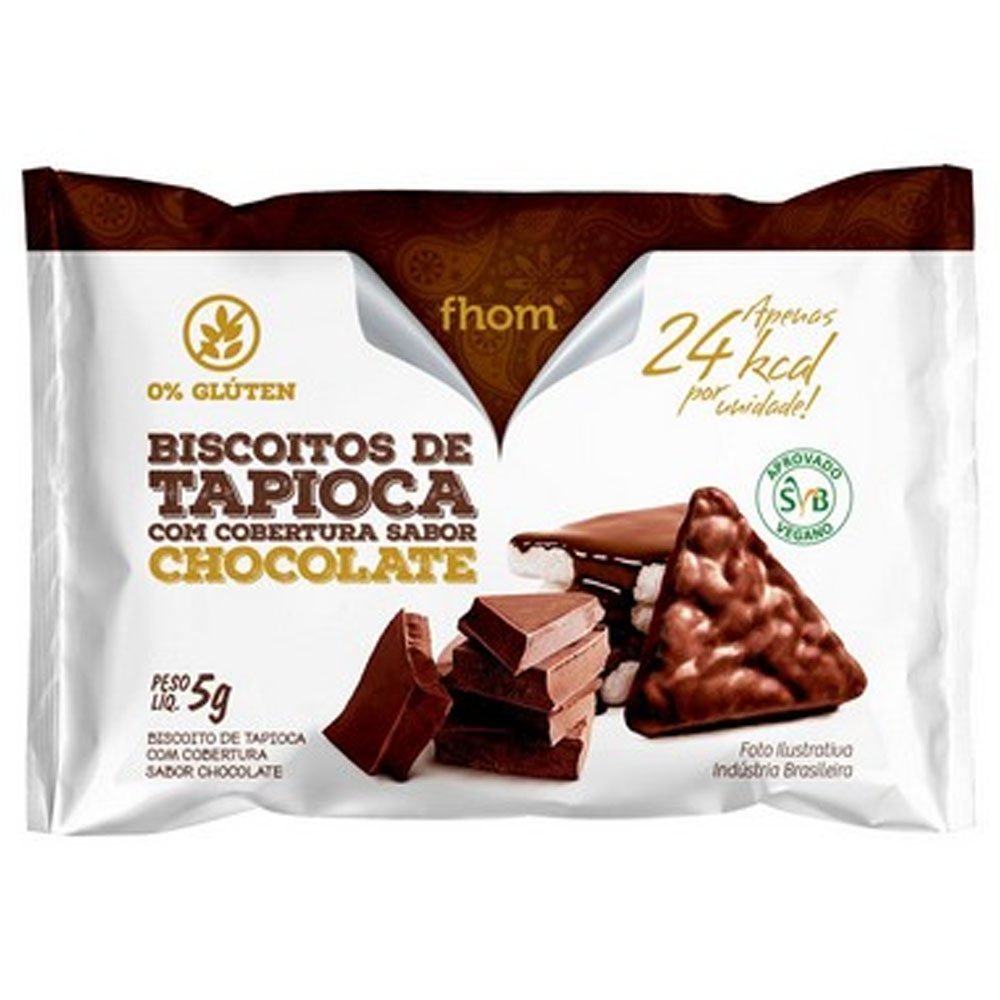 Biscoito de Tapioca com Chocolate Display (Emb. contem 20 und. de 5g)
