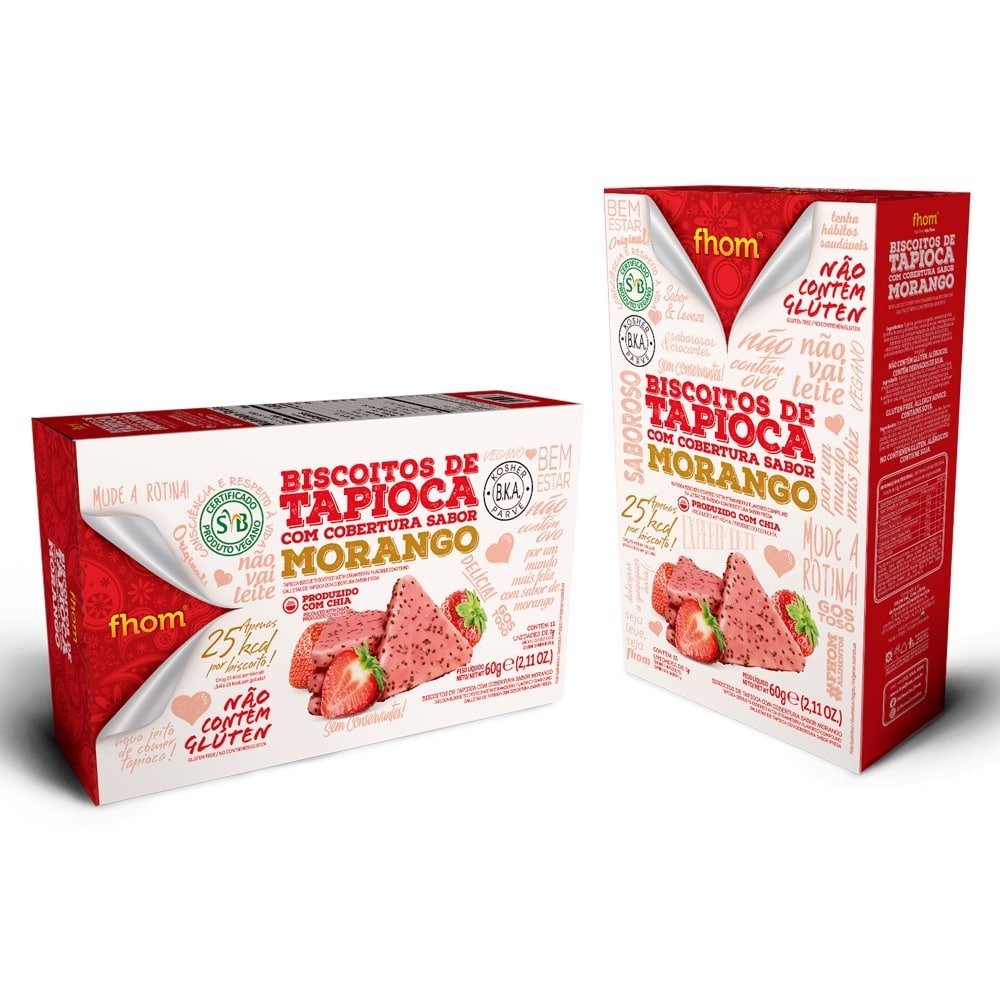 Biscoito de Tapioca com Morango 60g