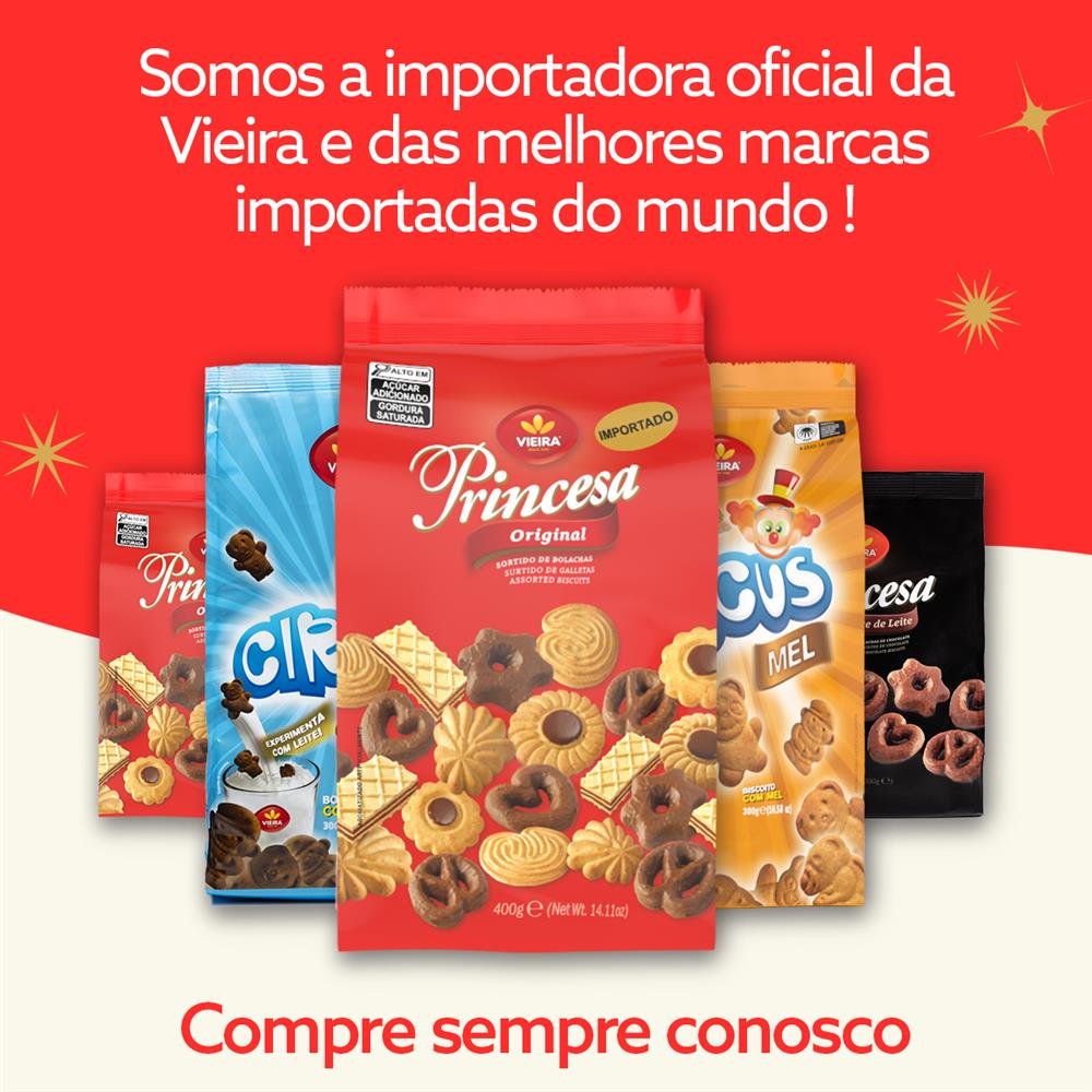 Biscoito Sortido Princesa 400G Caixa Com 12 Unidades