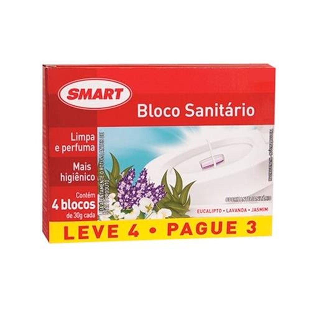Desinfetante Bloco Sanitário Smart - Emb. com 4un de 30g