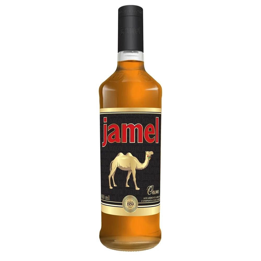 Cachaça Jamel Ouro 900ML - Caixa com 12 Unidades