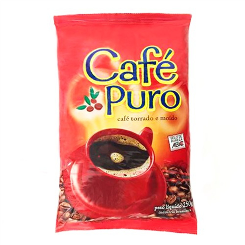 Café Puro 250g - Fardo com 20 Unidades