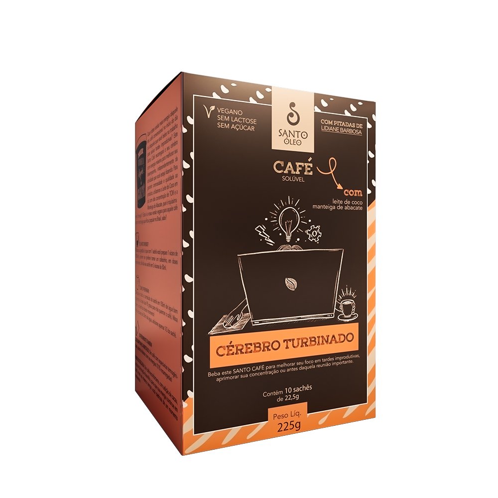 Sache Cérebro Turbinado Santo Óleo 22,5g - Embalagem com 10 saches