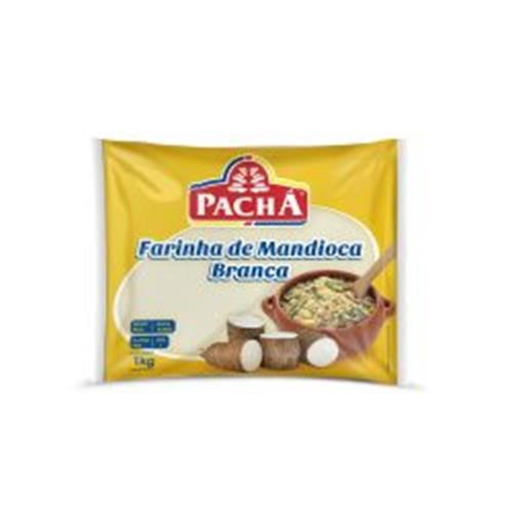 Farinha De Mandioca Pacha Embalagem Plastica 1Kg - Embalagem 20X1 Kg