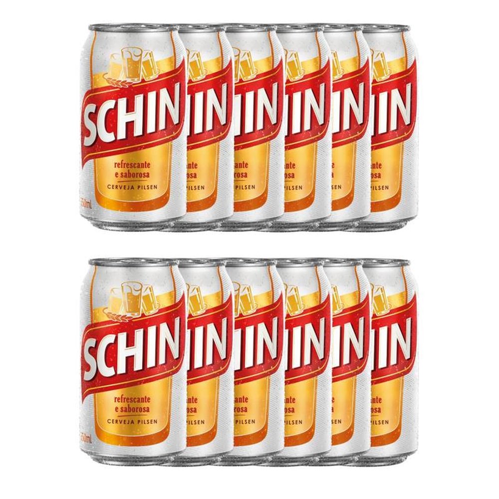 Cerveja Nova Schin Pilsen Lata - 12X1X350Ml