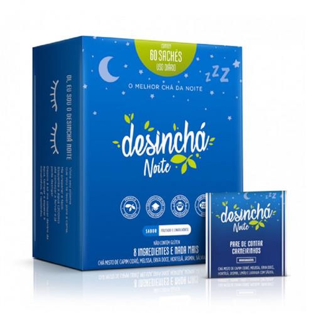 Desincha Noite - caixa 60 saches
