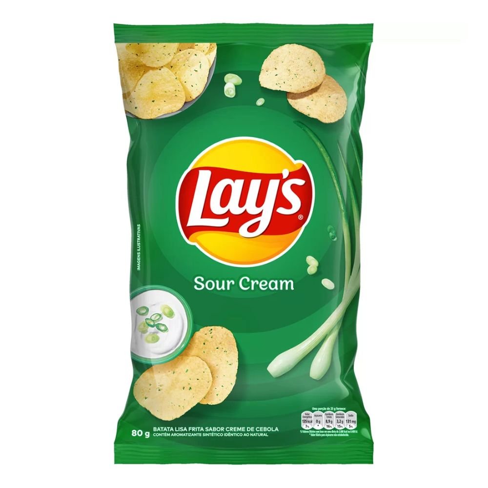 Batata Lays Sour Cream 80g Pepsico