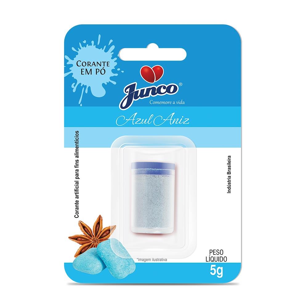 Corante Alimentício em Pó Azul Junco 5g - Blister