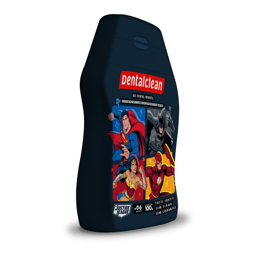 Gel Dental Infantil Dentalclean 100g Liga da Justiça