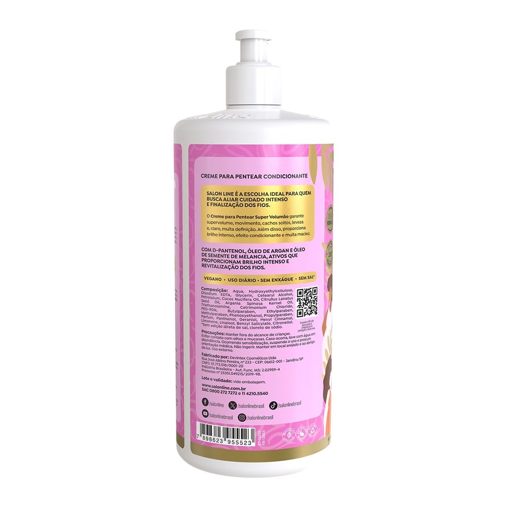 Creme para Pentear Salon Line Super Volumão 1L