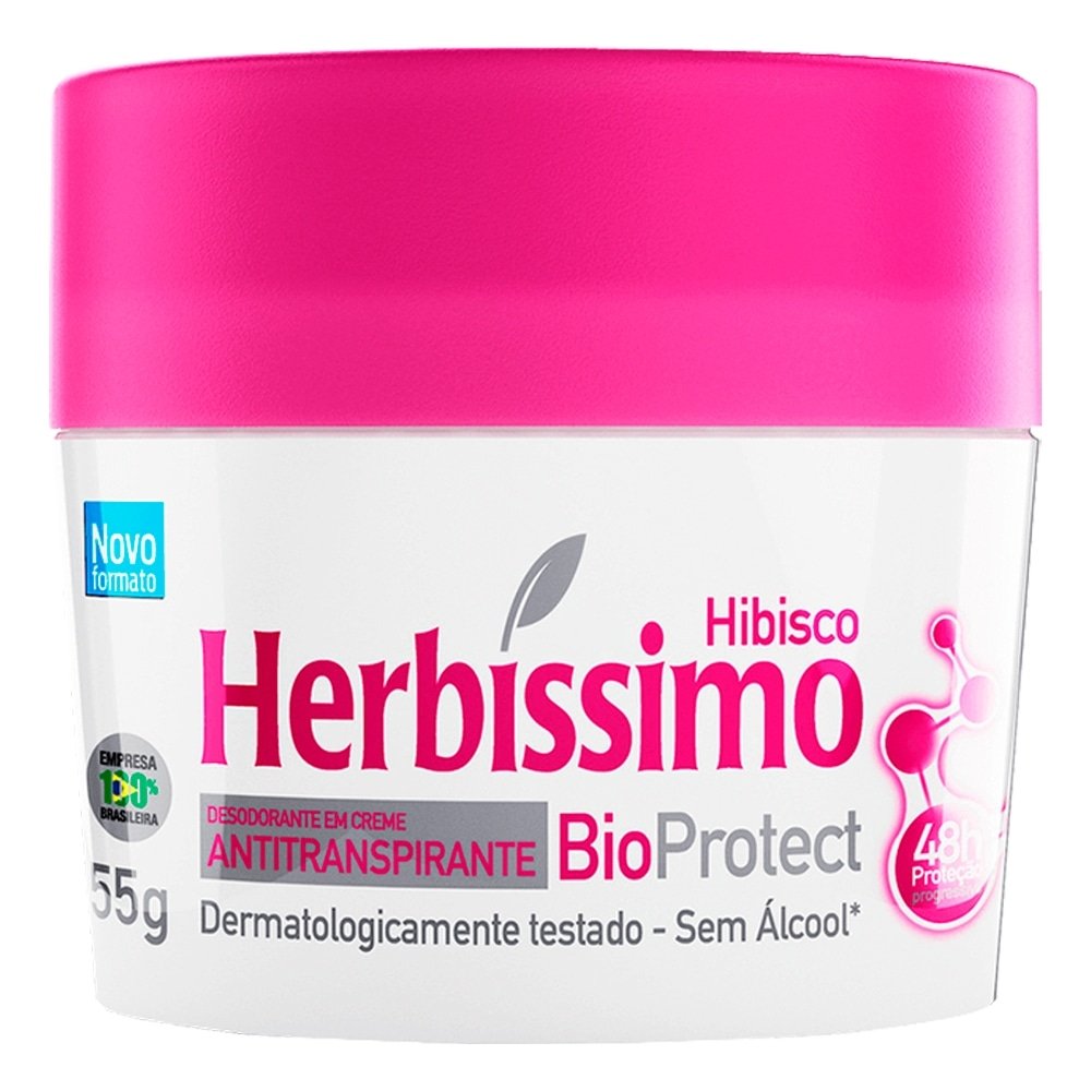 Desodorante Herbíssimo Cremoso Bio Protect Hibisco 55G