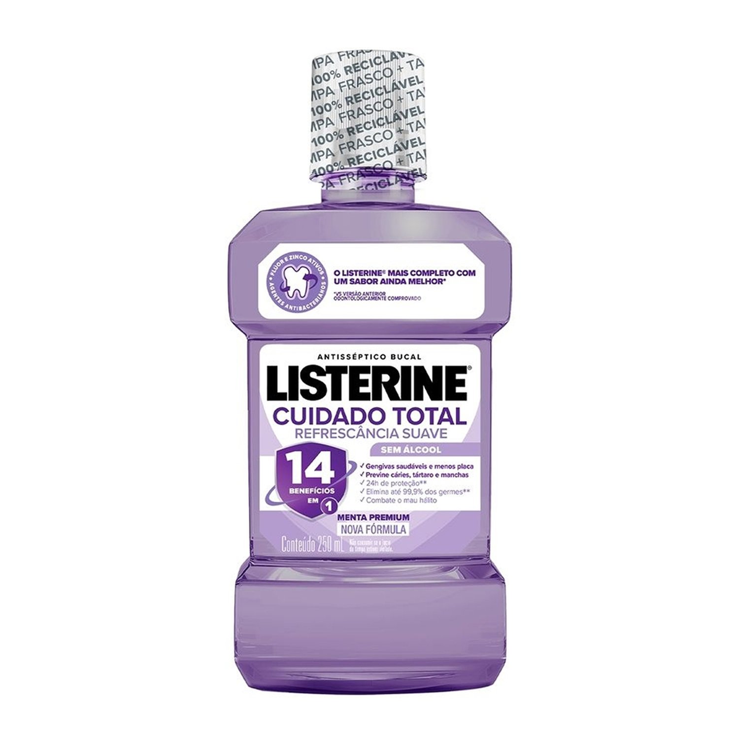 Enxaguante Bucal Listerine Cuidado Total Zero Álcool 250ml