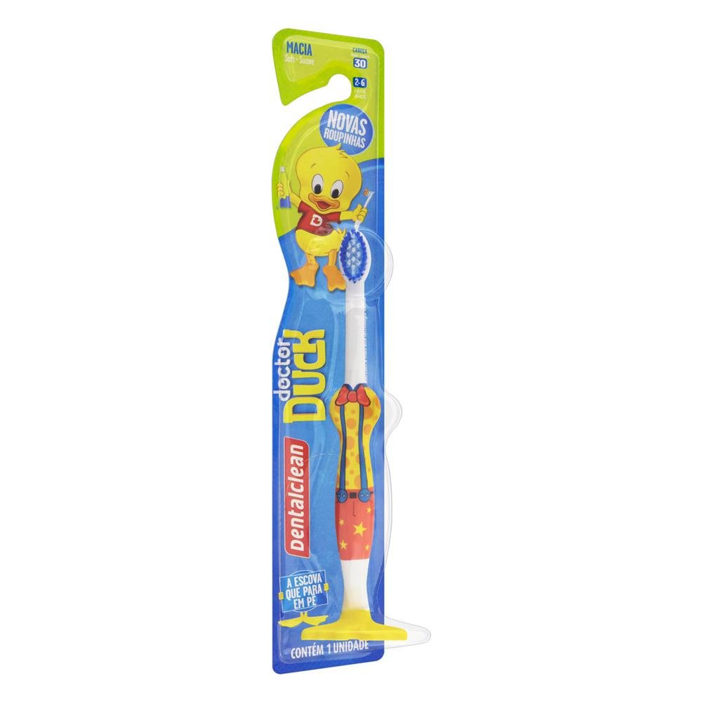 Escova Dental Infantil Macia Dentalclean Doctor Duck Cabeça 30