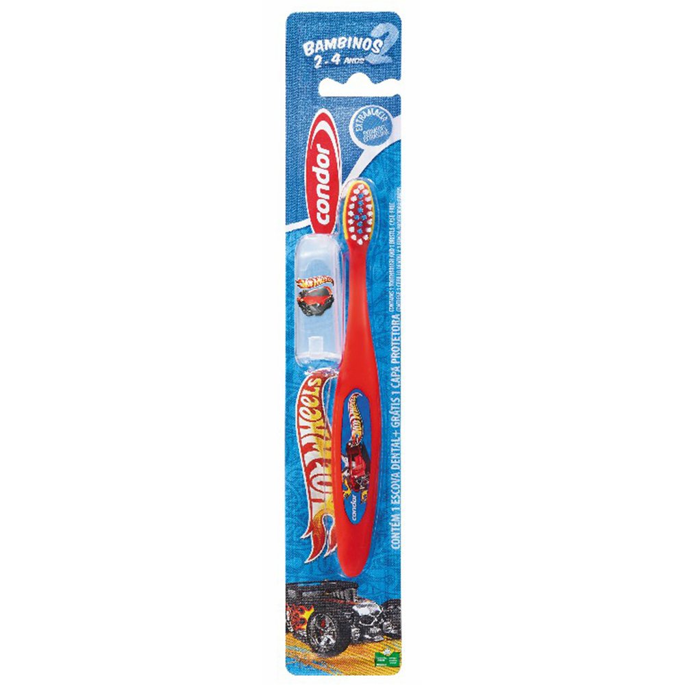 Escova Dental Condor Kids Hot Wheels 2 5 Anos