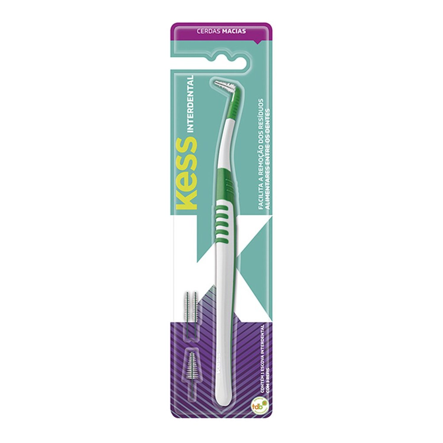 Escova Dental Kess Interdental Com 4 Refis