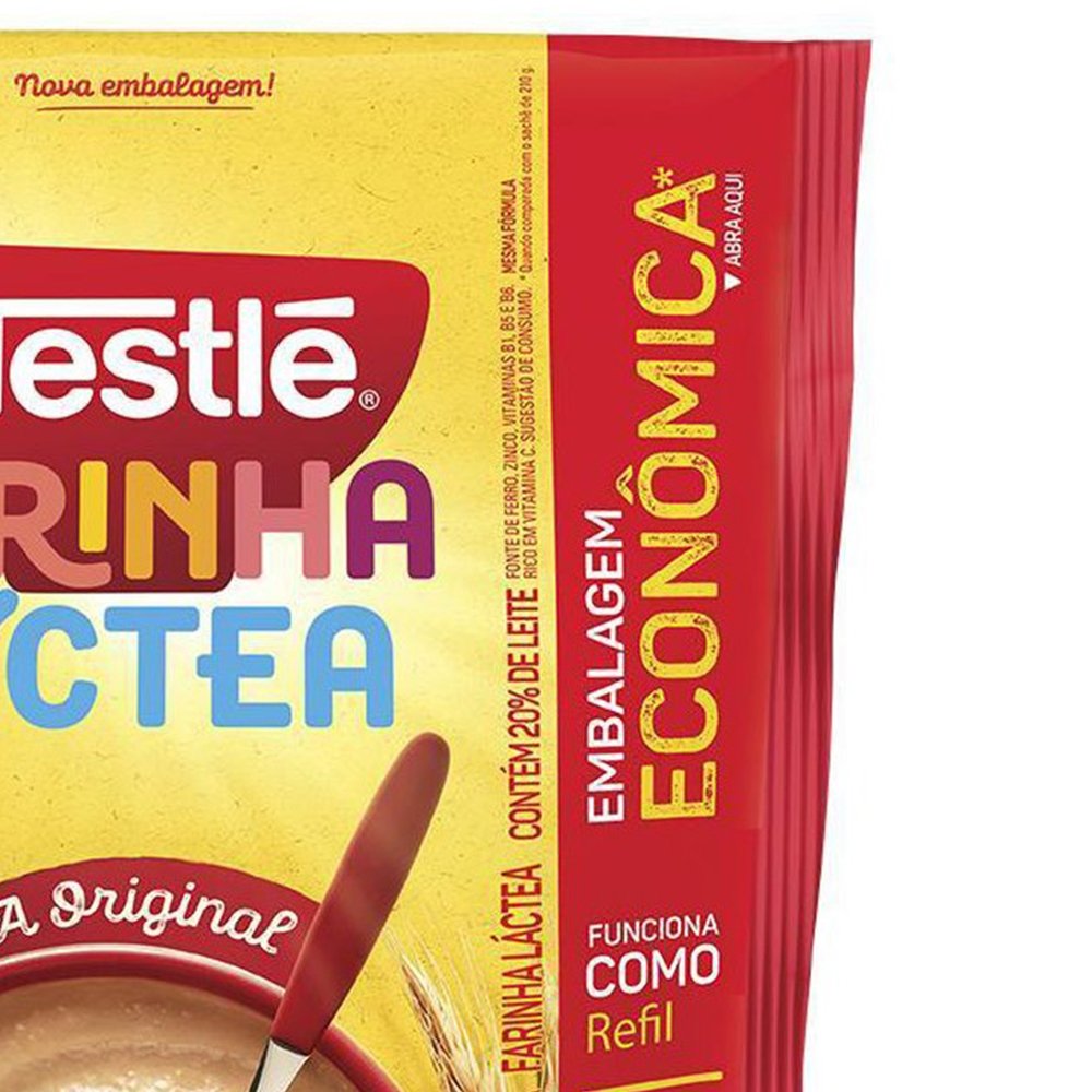 Farinha Láctea Nestlé Tradicional 600g - Embalagem com 9 Unidades