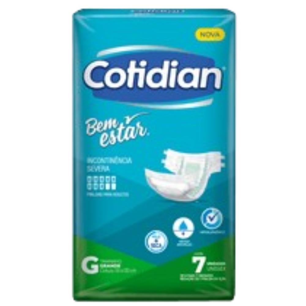 Fralda Cotidian Bem Estar Jumbo G 7 Unidades