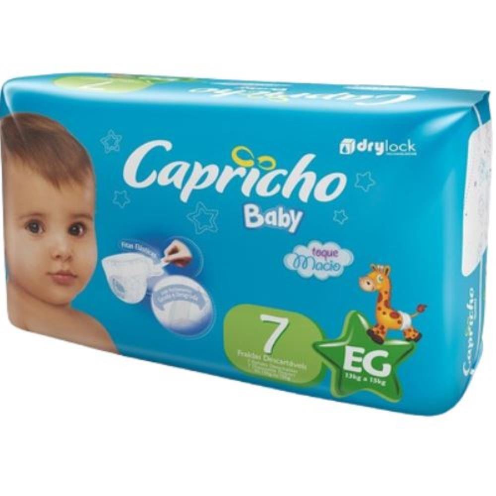 Fralda Capricho Baby Regular EG 16 Pacotes Com 7 Unidades