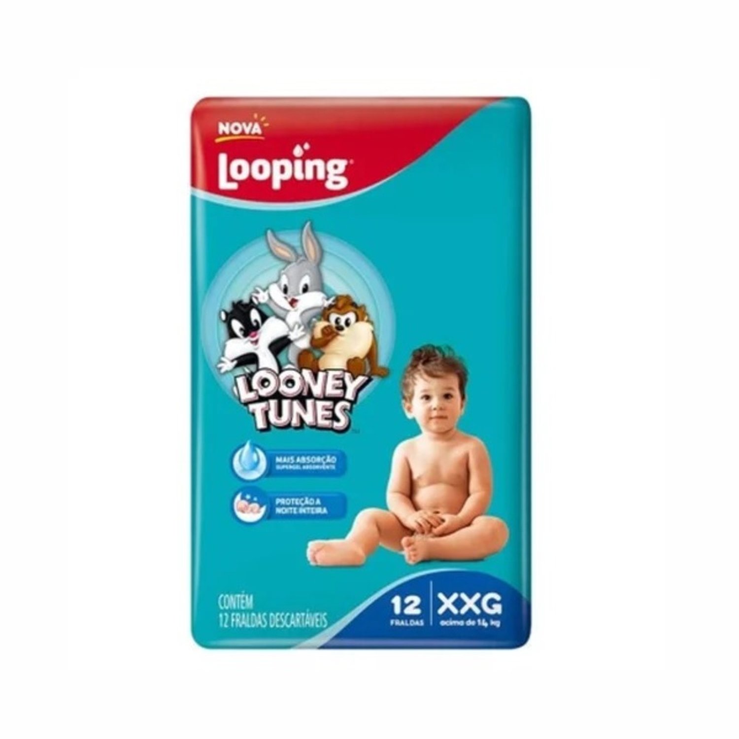 Fralda Looping Jumbinho Tamanho Xxg 12Un