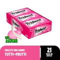 Chiclete Trident Tutti Frutti  Sem Açúcar 8g - Caixa com 21 Unidades