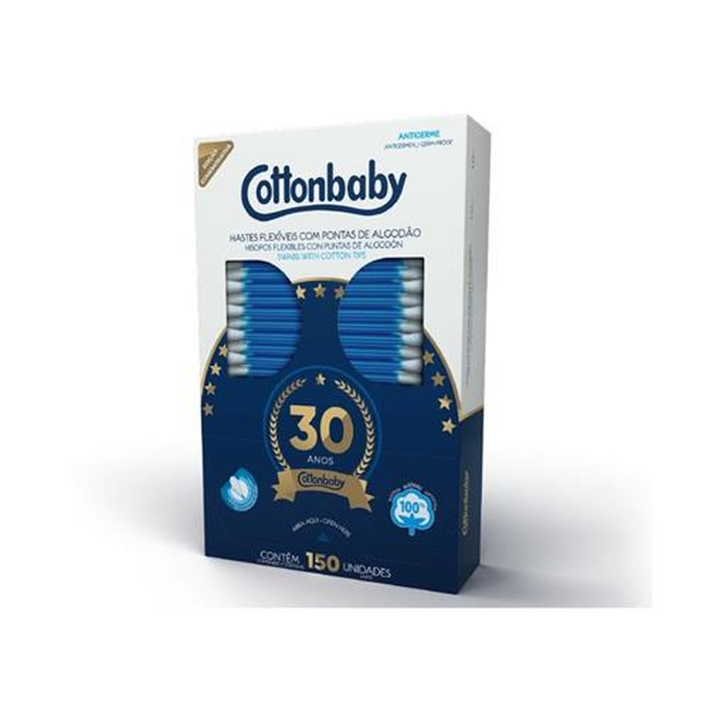 Haste Flexível com 150 Unidades Cottonbaby