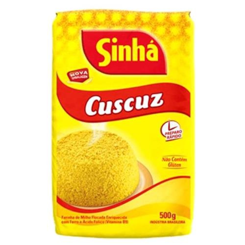 Cuscuz De Milho Sinha 500g - Fardo com 30 Unidades