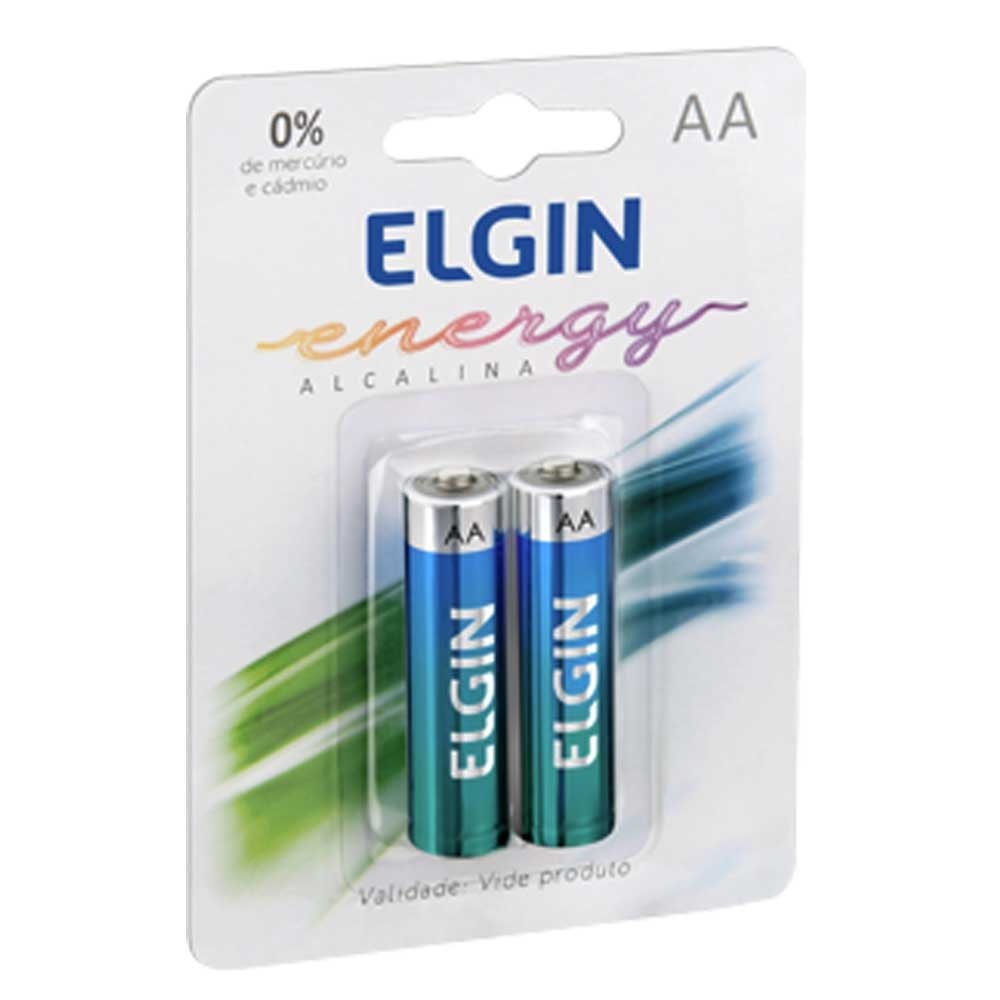 Pilha Energy Alcalina Pequena AA Blister - Emb. c/ 2 un - Elgin