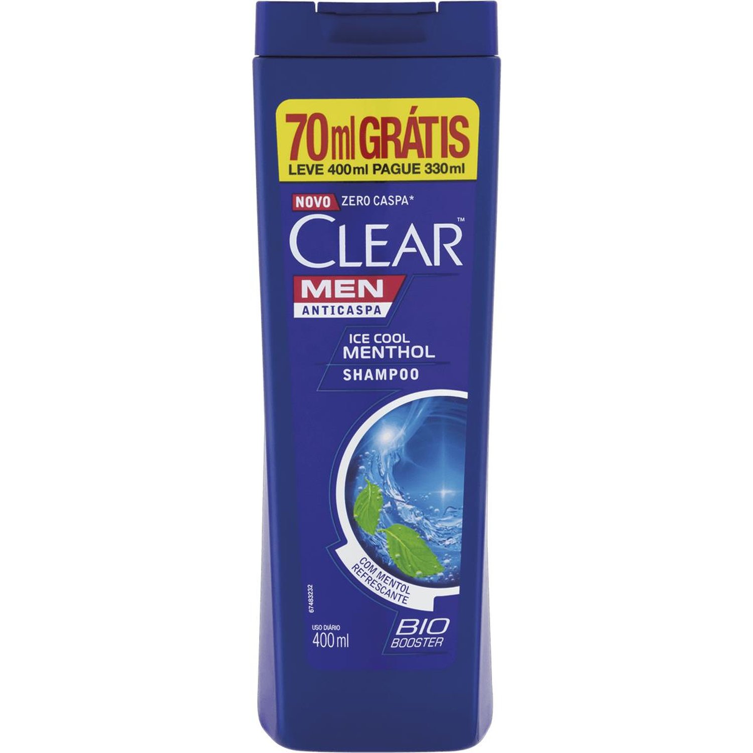 Shamp Clear Men Anticaspa Ice Cool Menthol L400ml Pg 330-Unl