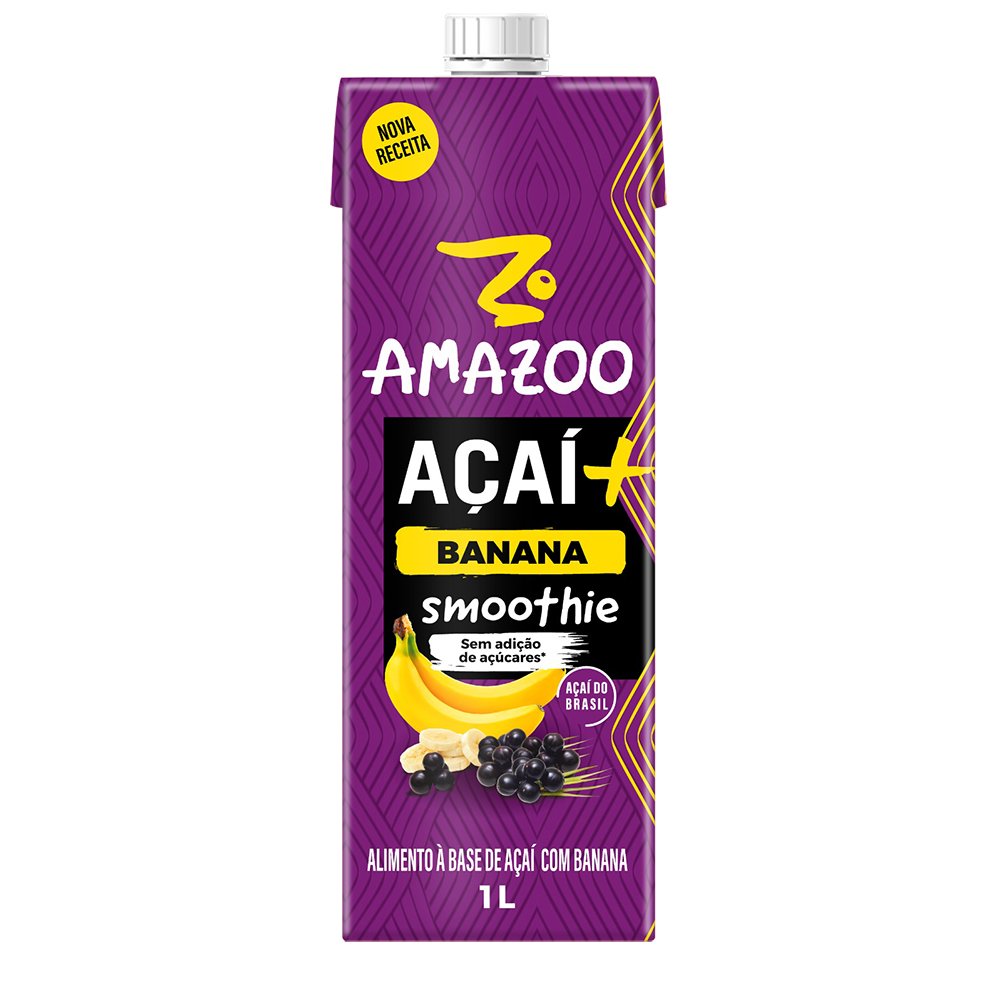 Amazoo Açai Com Banana Zero 1L
