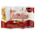 Papel Higiênico Folha Dupla 30m Neutro 12 Rolos Fofinho