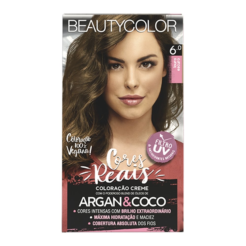 Tintura Beauty Color Creme Kit 6.0 Louro Escuro