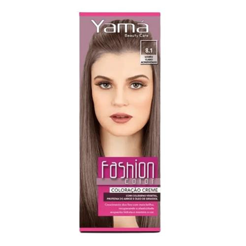 Coloração Yamá Fashion Color 8.1 Louro Claro Acinzentado