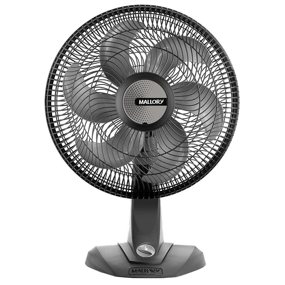 Ventilador de Mesa Mallory Olimpo TS, 40cm, 3 Velocidades Preto/Grafite, 220V