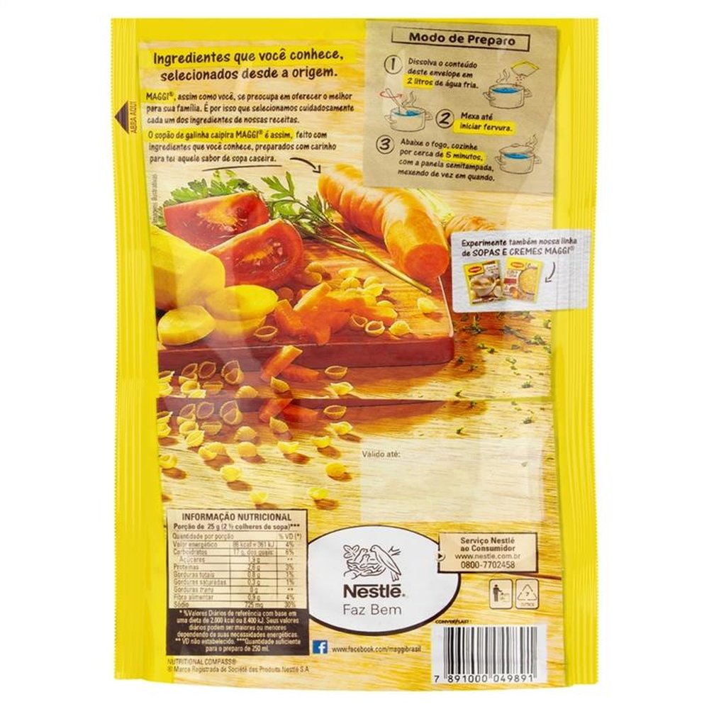 Sopão Maggi Galinha Caipira 200g - Embalagem com 24 Unidades