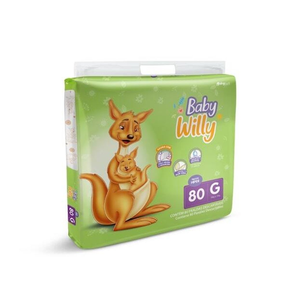 Fralda Baby Willy Kids Hiper G 1x80