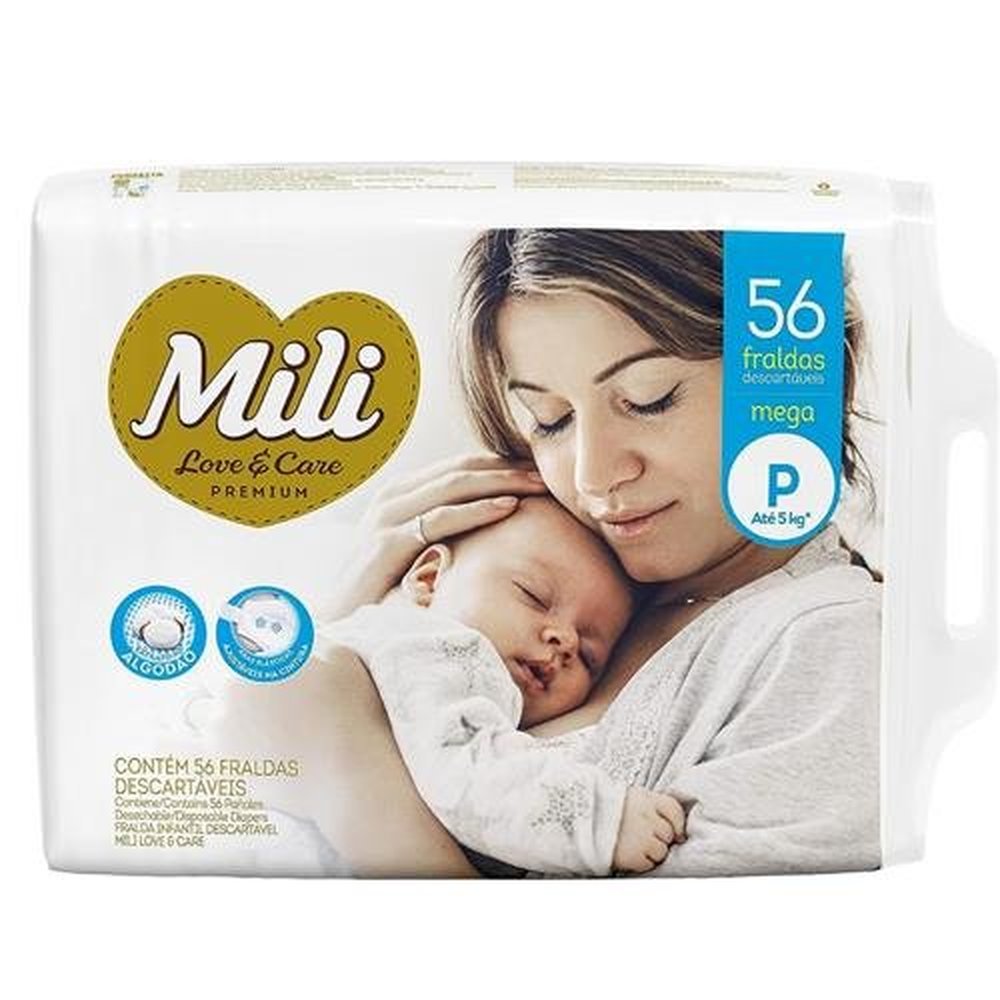 Fralda Descartavel Mili Lovecare Mega P Com 56