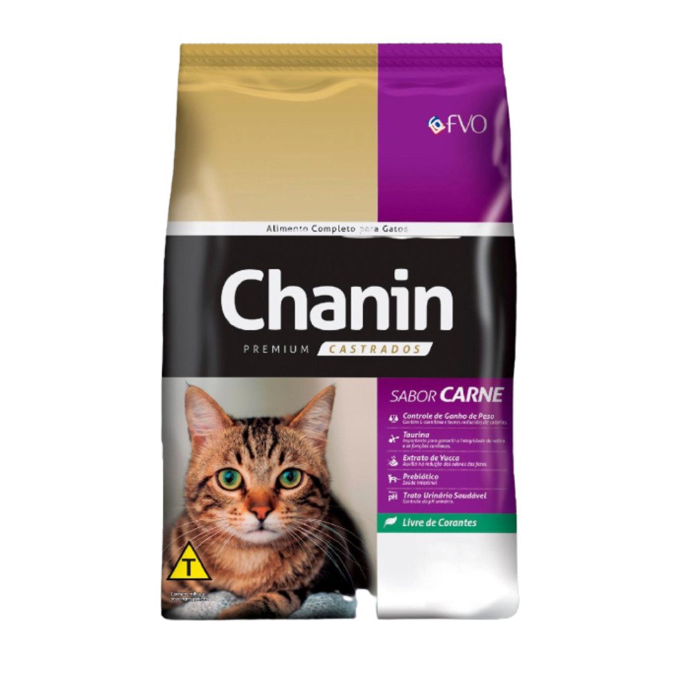 Racao Para Gatos Chanin Castrados 25Kg