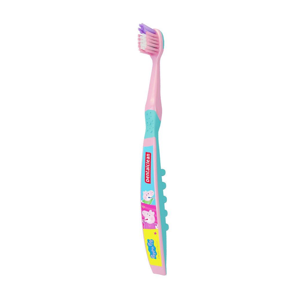 Kit Escova Macia + Gel Dental com Flúor Tutti Frutti 50g Infantil Peppa Pig Dentalclean