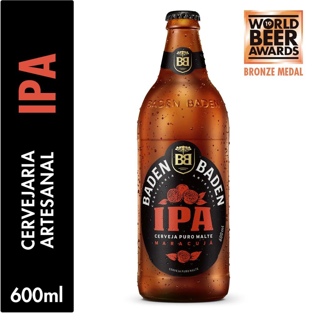 Cerveja Baden Baden American Ipa Puro Malte Garrafa 600ml - Fardo com 12 unidades