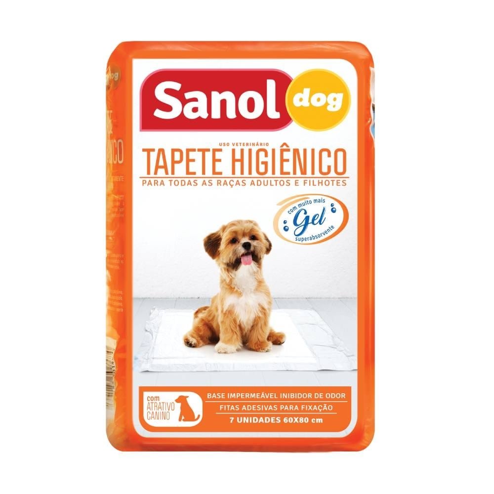 Tapete Higiênico Sanol Dog Total Quimica - Embalagem com 7 Unidades