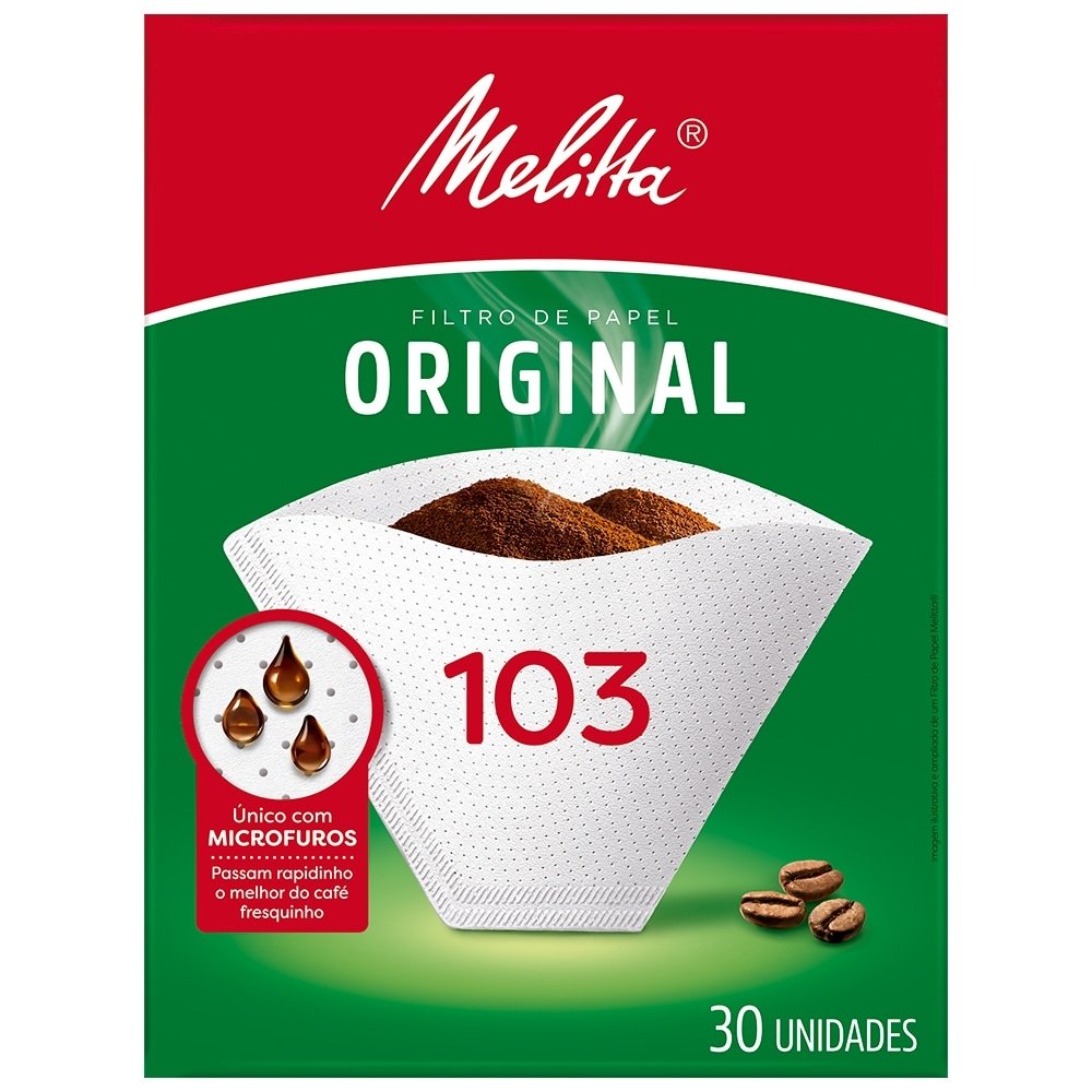 Filtro Papel Melitta 103 - 6 Embalagens com 30 Unidades