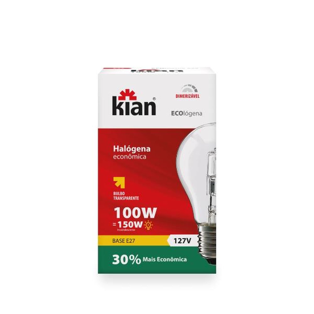 Lâmpada Ecólogena 100W 127V Kian