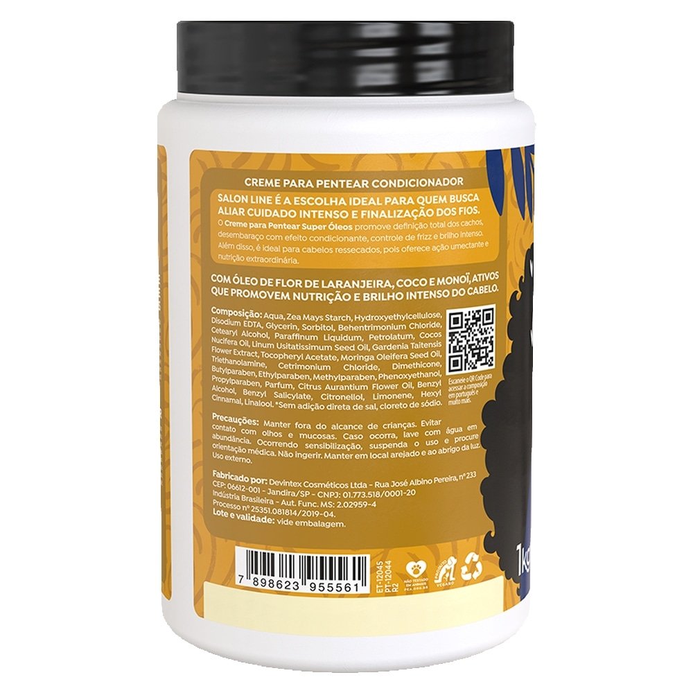 Creme para Pentear Salon Line Super Óleos 1L