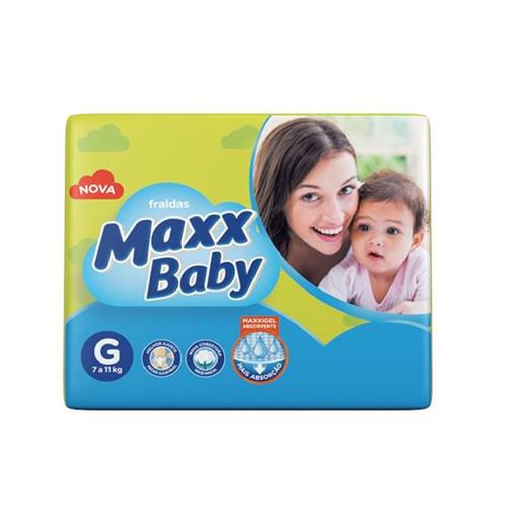 Fralda Descartável Infantil Maxx Baby G Mega Pacote 36 Unidades