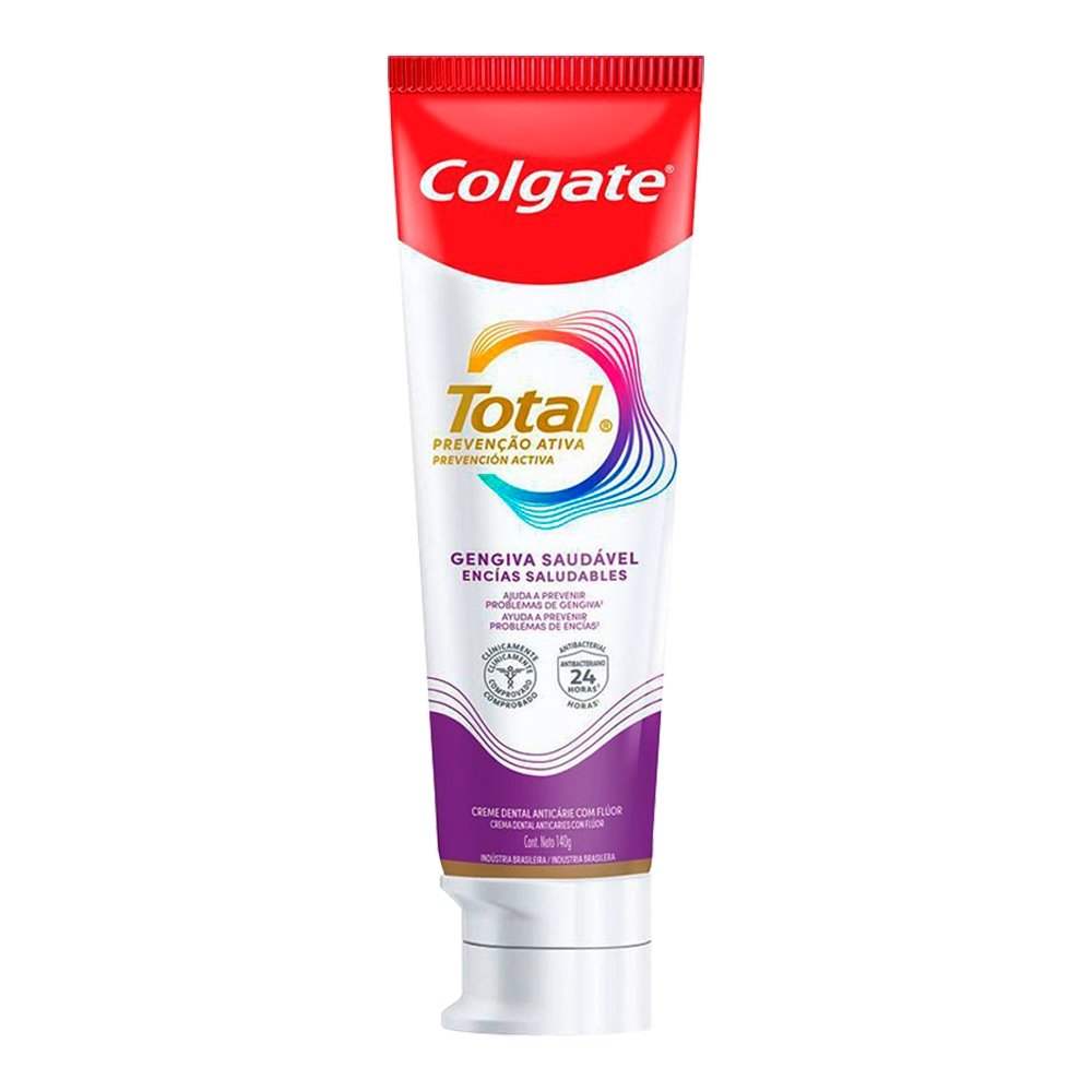 Creme Dental Colgate Total 12 Gengiva Reforçada 140g - Embalagem com 12 Unidades