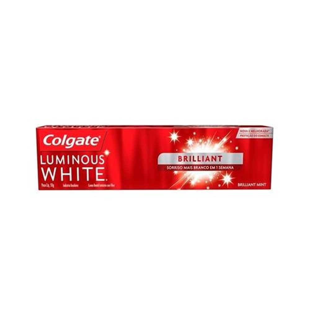 Creme Dental Luminous White Brilliant Mint Colgate 50g
