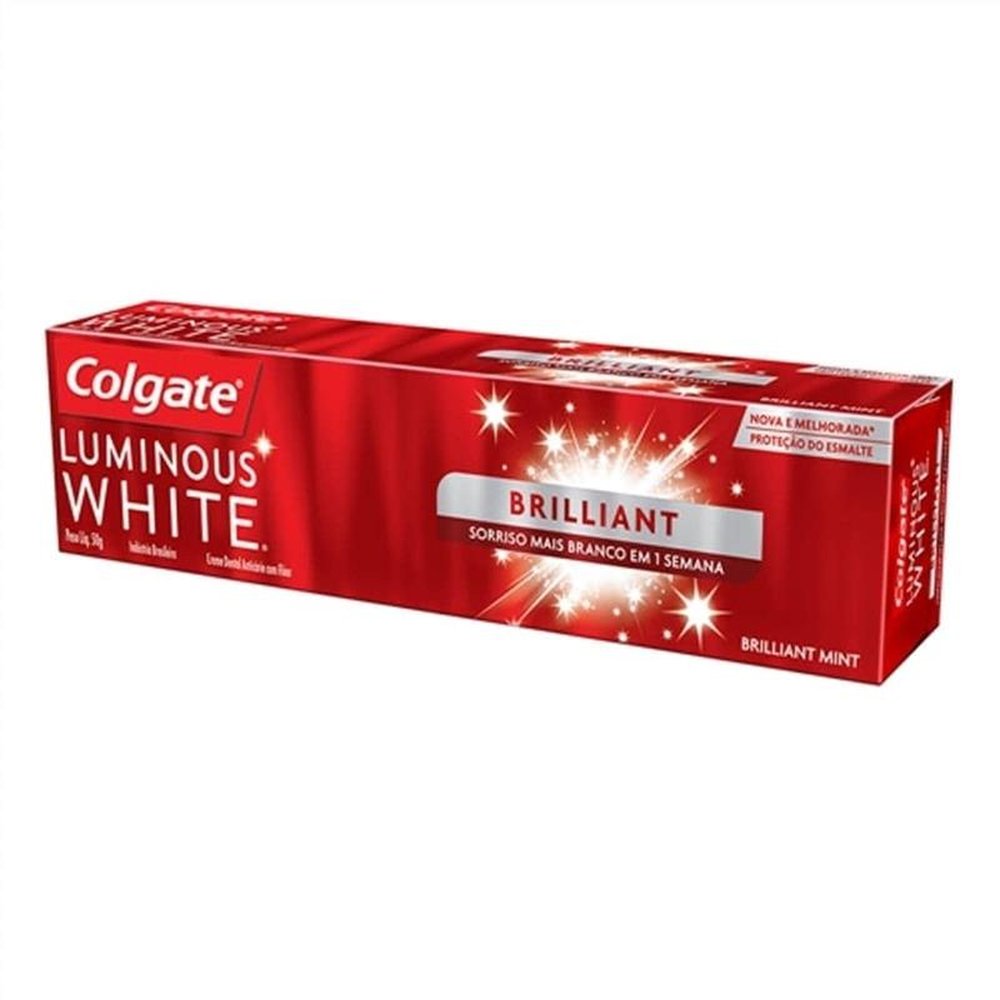 Creme Dental Luminous White Brilliant Mint Colgate 50g