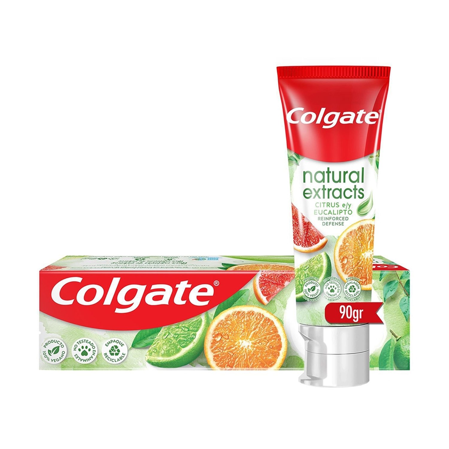Creme Dental Colgate Natural Extracts Reinforced Defense 90g - Embalagem com 12 Unidades