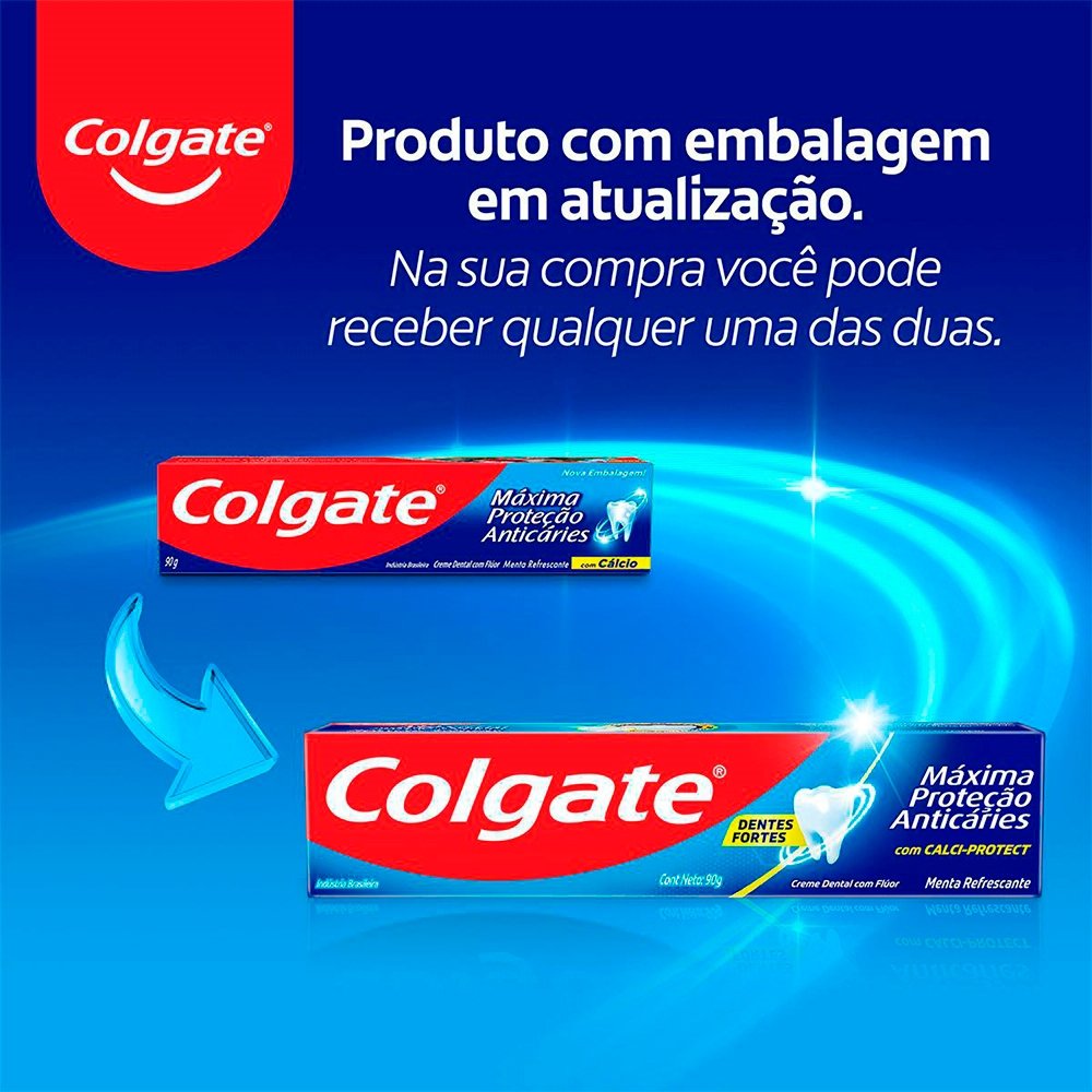 Creme Dental Colgate Máxima Proteção Anticáries 90g