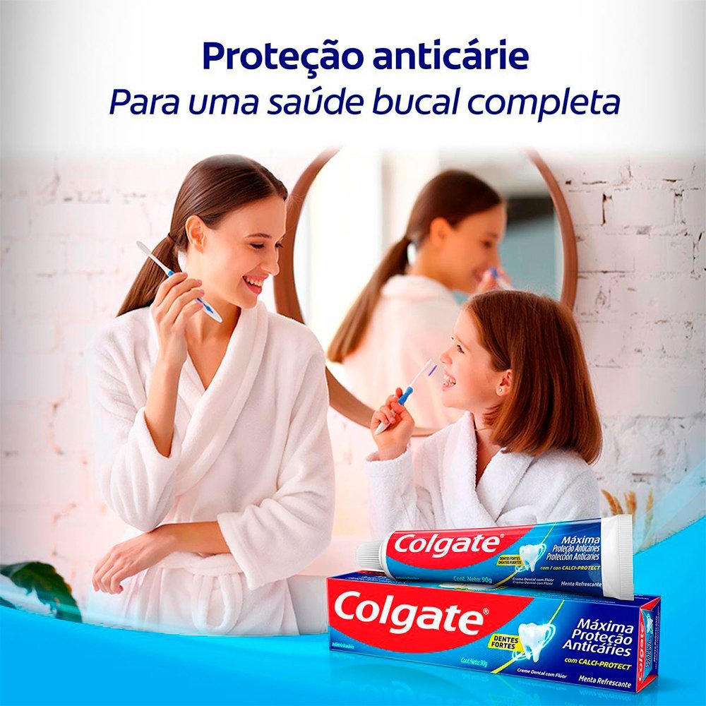 Creme Dental Colgate Máxima Proteção Anticáries 90g
